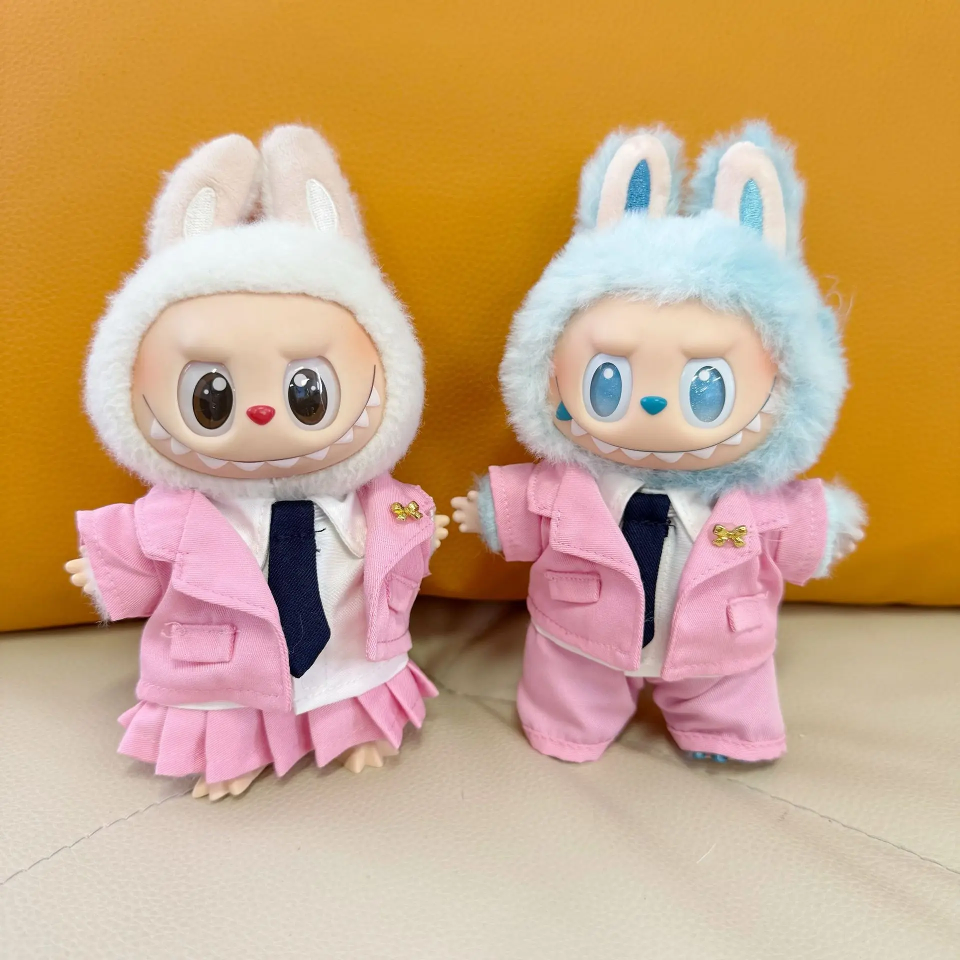 

For 17cm Labubu Doll Academic Suit Set Doll Accessory Complete Campus Wear