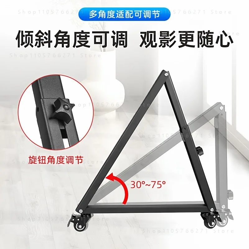 1 Pair Rolling TV Stand, Mobile TV Stand with Wheels for 32-65 75 Inch LED, LCD, Flat&Curved TVs, Angle Adjustable TV Cart