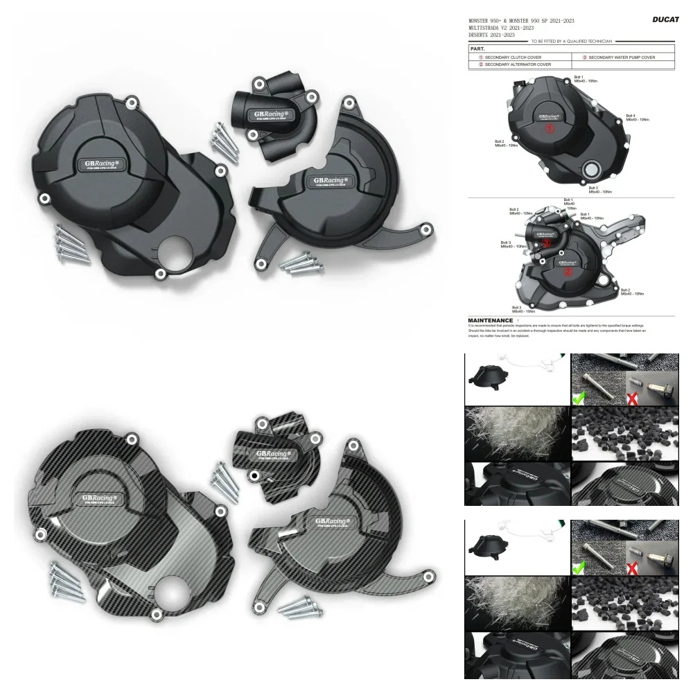 

For Ducati MONSTER 937 950 SP 2021-2023 MULTISTRADA V2 DESERTX 2021-2023 Motorcycles Engine Protection Cover For GB Racing