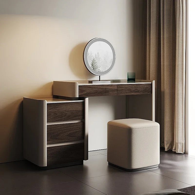 Tocador de estudio de lujo, joyería moderna, taburete de cosméticos, tocador de lujo, muebles de Penteadeira de madera para cuerpo Chep
