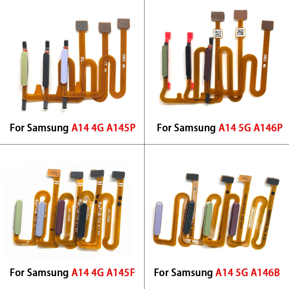 

For Samsung A14 4G A145F A145P / A14 5G A146F A146P Fingerprint Finger Print Touch ID Sensor Home Button Flex Cable