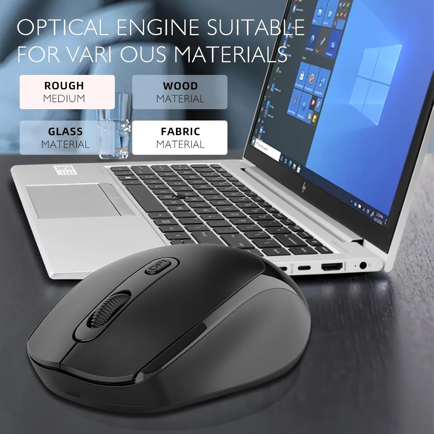 Wireless Bluetooth-compatible Mouse - 2.4GHz Dual Mode, 3 Adjustable DPI, Silent Mouse For PC Laptop Macbook Tablet Office Gamer