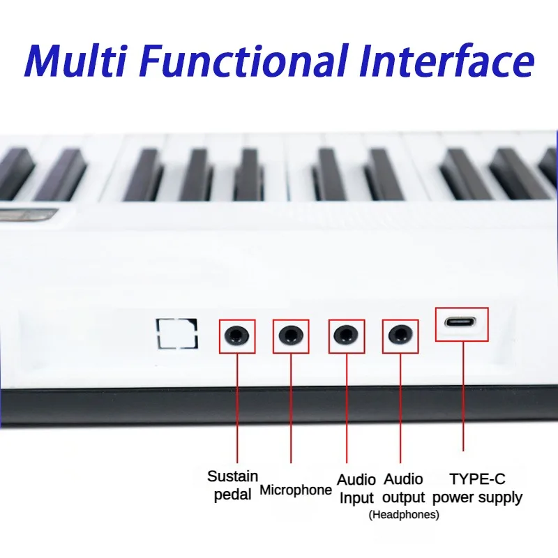 Portable Electronic Piano Musical Keyboard 88 Keys Professional Beginner Adults Children Electric Organ Electronic Instrument