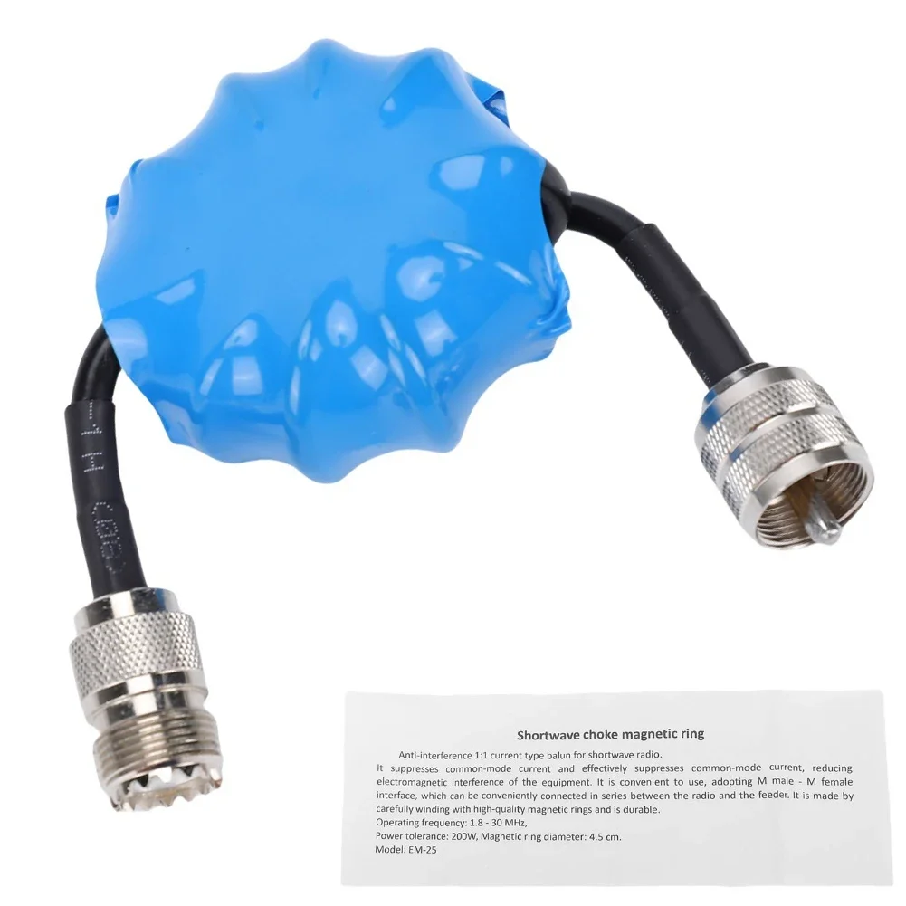 Shortwave Choke Current Balancer, High-frequency Common-mode Choke Connector  For Test Measurement Tool Accessory