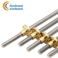 T-Type Lead Screw 300mm Length T8 Stepping Motor Lead Screw 3D Printer Lead Screw with Nut Electronic Components Integrated Circ