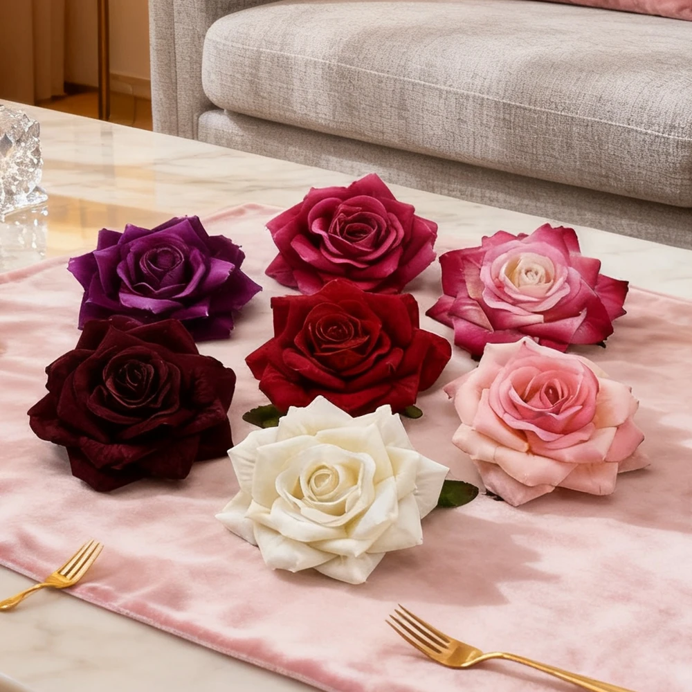 

20/40PCS 10CM Big Roses Artificial Flower Home Decoration Christmas Wreaths Wedding Bridal Accessories Clearance Headwear Brooch