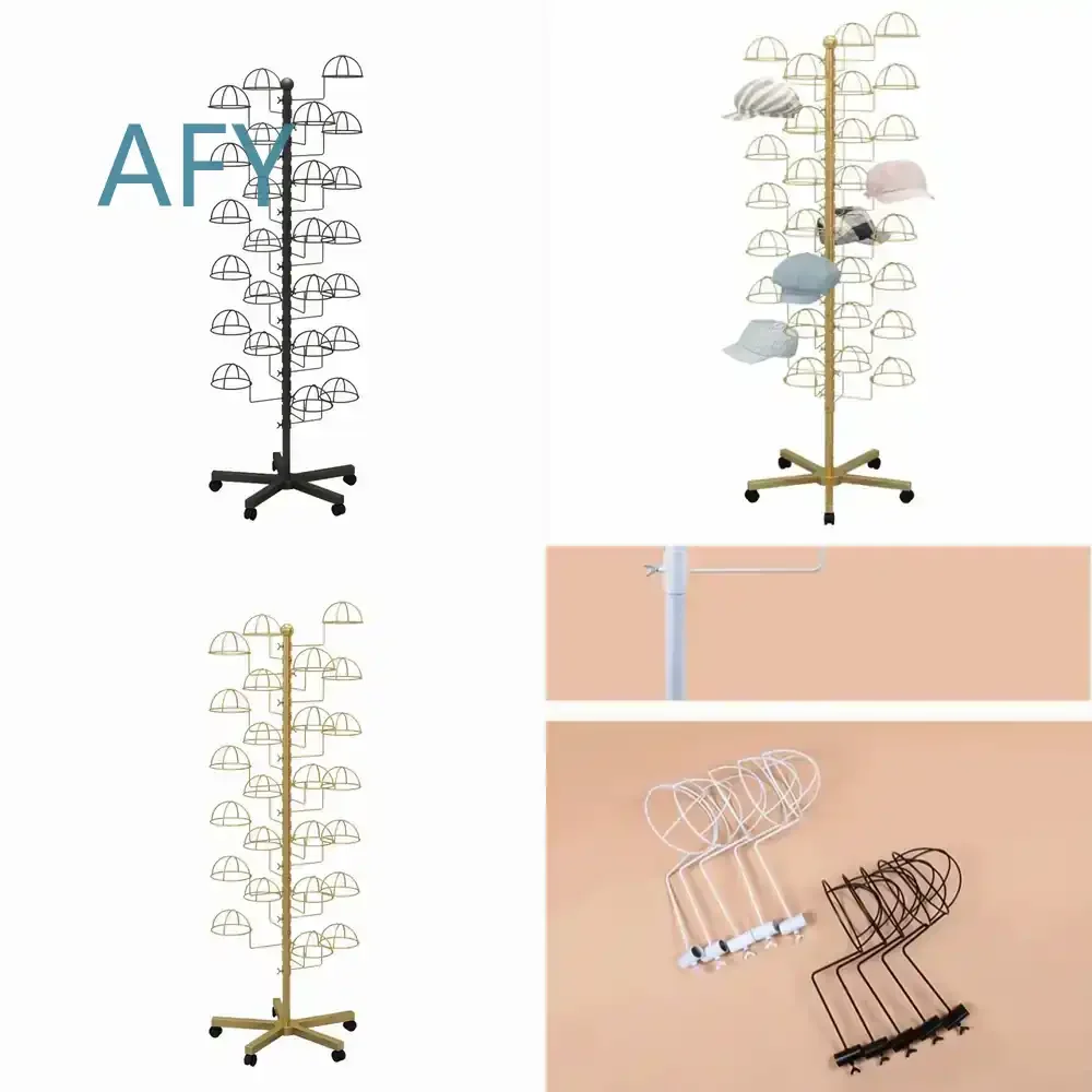 Clothing Store Hat Display Rack Floor-to-Ceiling for Women's Clothing Children's Maternal Infant Storage Hanging Hat