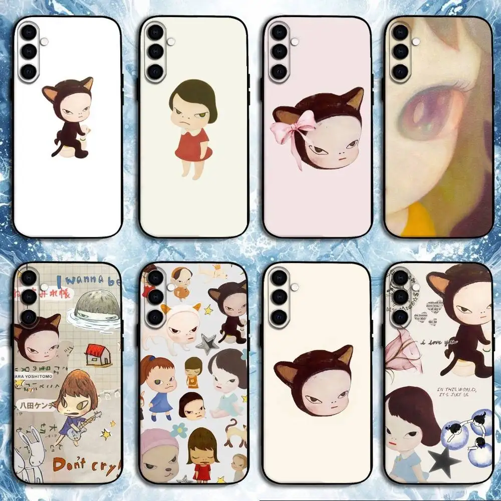 

Art Yoshitomo Nara Phone Case For Samsung Galaxy A73,A72,A71,A70,A53,A52,A51,Others Soft Black Shell