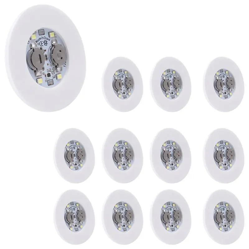 LED Coaster,12 Pack Light Up Coasters,LED Bottle Lights,LED Sticker Coaster Discs Light Up For Flash Light Up Cup