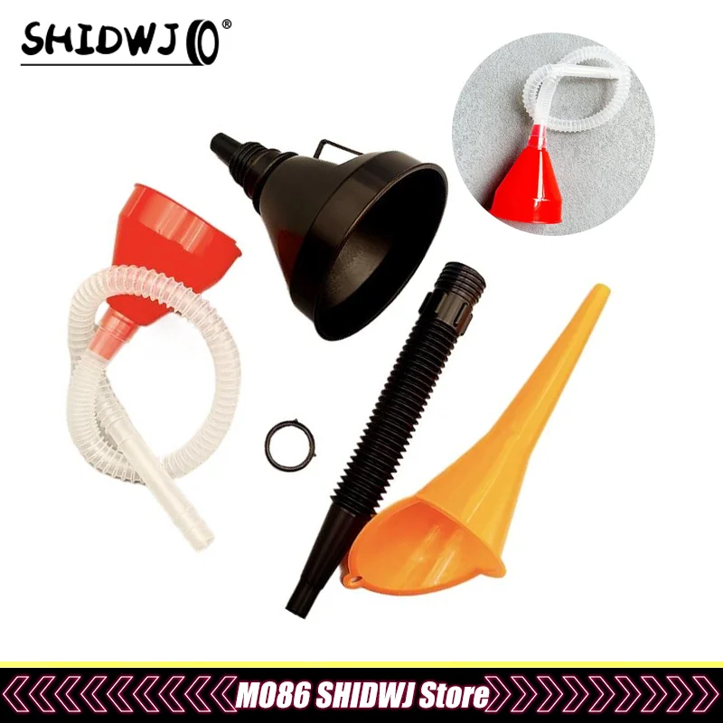 

3 шт./компл., гибкая автомобильная воронка для топлива с несколькими калибрами, набор пластиковых длинных ворон для заправки масла для автомобиля и мотоцикла