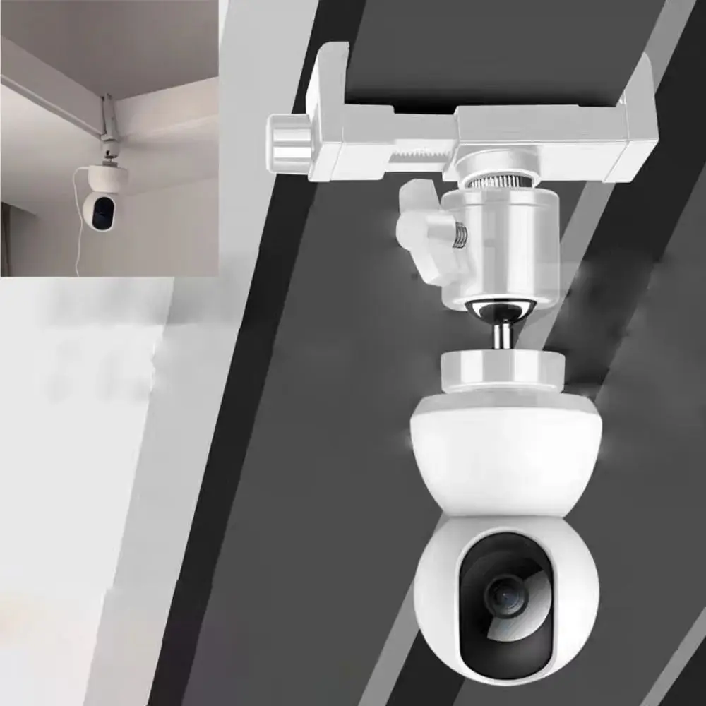 360° Rotation Mini Camera Holder Adjustable Clip Fixation Monitor Bed Bracket No Punching Camera PTZ Stand