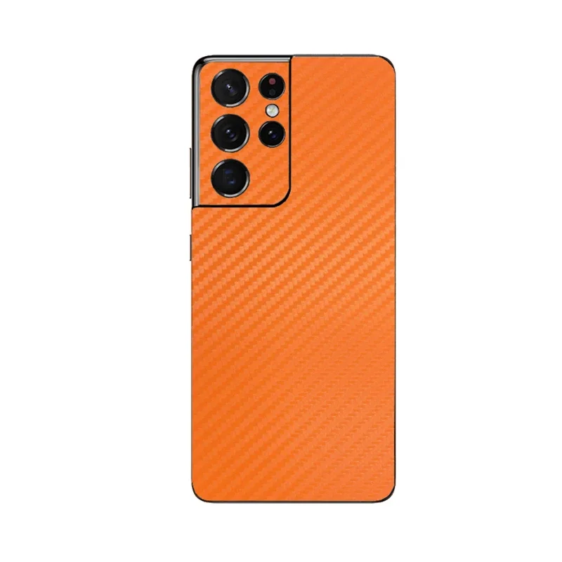3D Carbon Fiber Phone Back Sticker For SAMSUNG Galaxy S24 Ultra S23+ S22 Note 20 Ultra S21 Plus S20 FE Note 10+ S10 S9 Plus Film