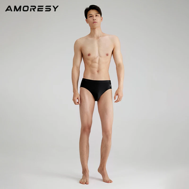 AMORESY-ropa interior deportiva para hombre, calzoncillos transpirables brillantes de Color sólido, serie Eros