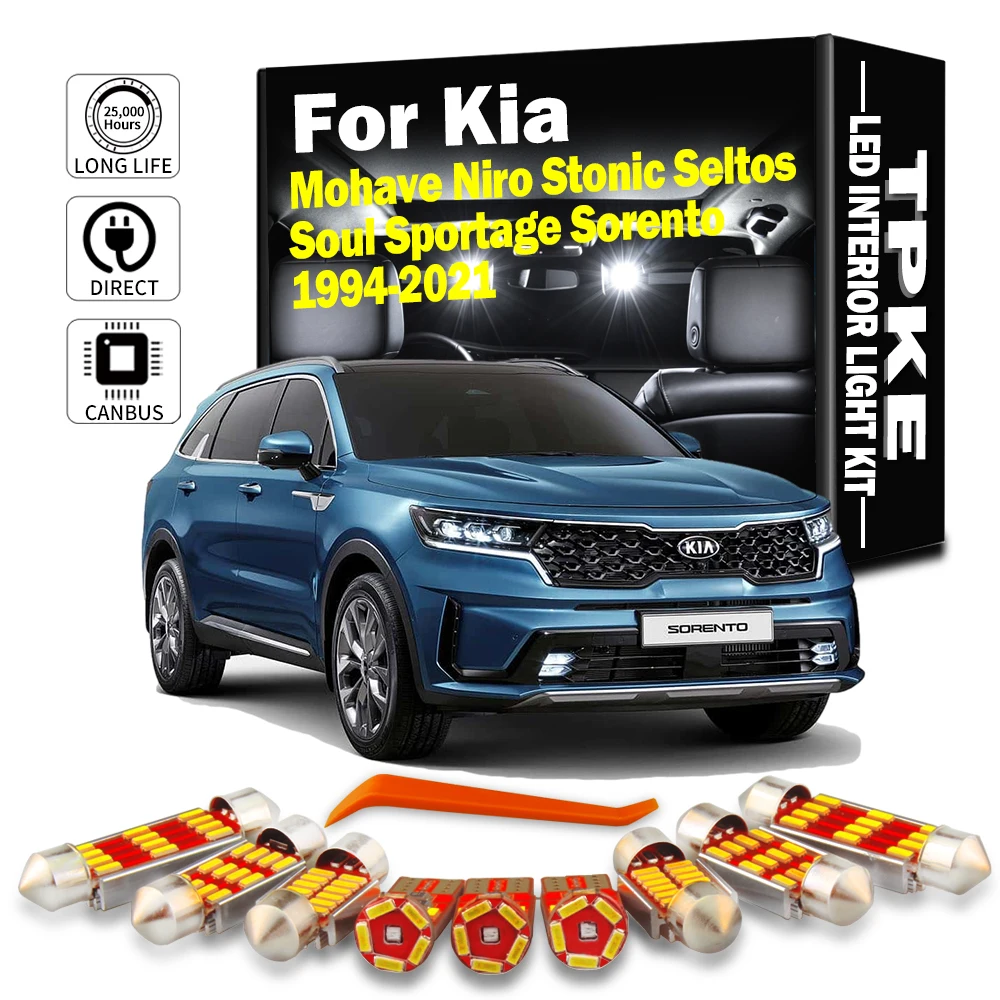 TPKE For Kia Sorento Mohave Niro Stonic Seltos Soul Sportage 1994-2012 2013 2014-2020 2021 Interior LED Light Kit Accessories