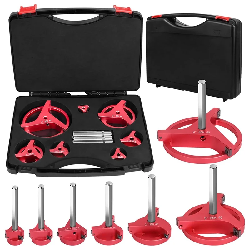 

AA05 7Pcs PVC Pipe Reamer Kit With 3 Square Carbide Insert, PVC Fitting Saver, Socket Saver For SCH40, ABS, CPVC