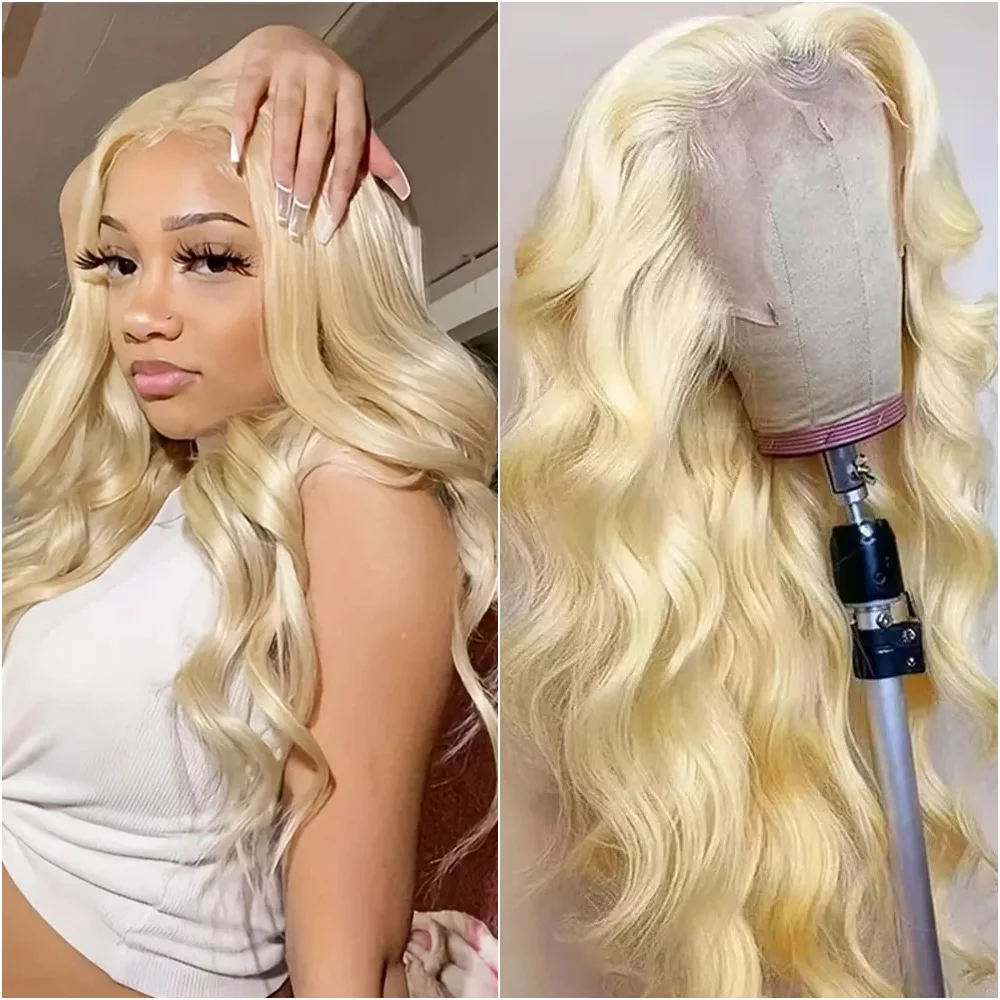 

18-36 Inch 613 Blonde Body Wave Lace Frontal Wig Brazilian 13x4 13x6 HD Transparent Lace Front Human Hair Wigs Pre Plucked