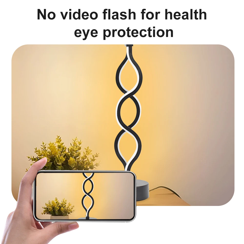 الإبداعية الحديثة دوامة LED الجدول مصباح USB 5 فولت 3 لون ضوء عكس الضوء مكتب القراءة مصباح LED السرير ضوء الليل