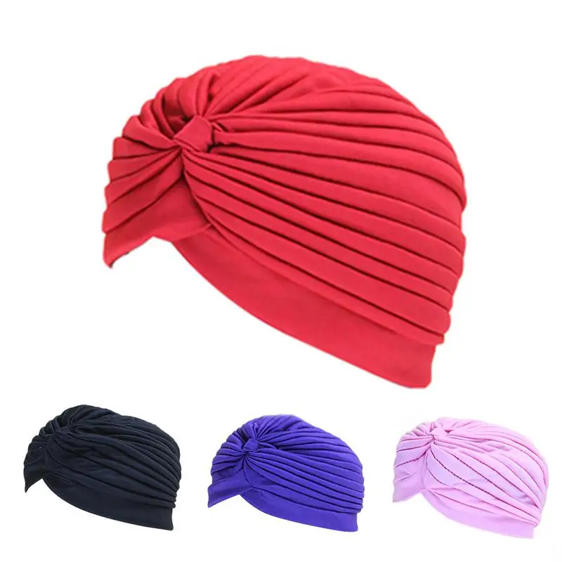 Oddychające kapłaskie nylonowe Turban basenowe kapelusze kąpielowe do uprawiania sportów na świeżym powietrzu do jogi elastyczne polieste indyjski Turban szalik na głowę — zdjęcie 3