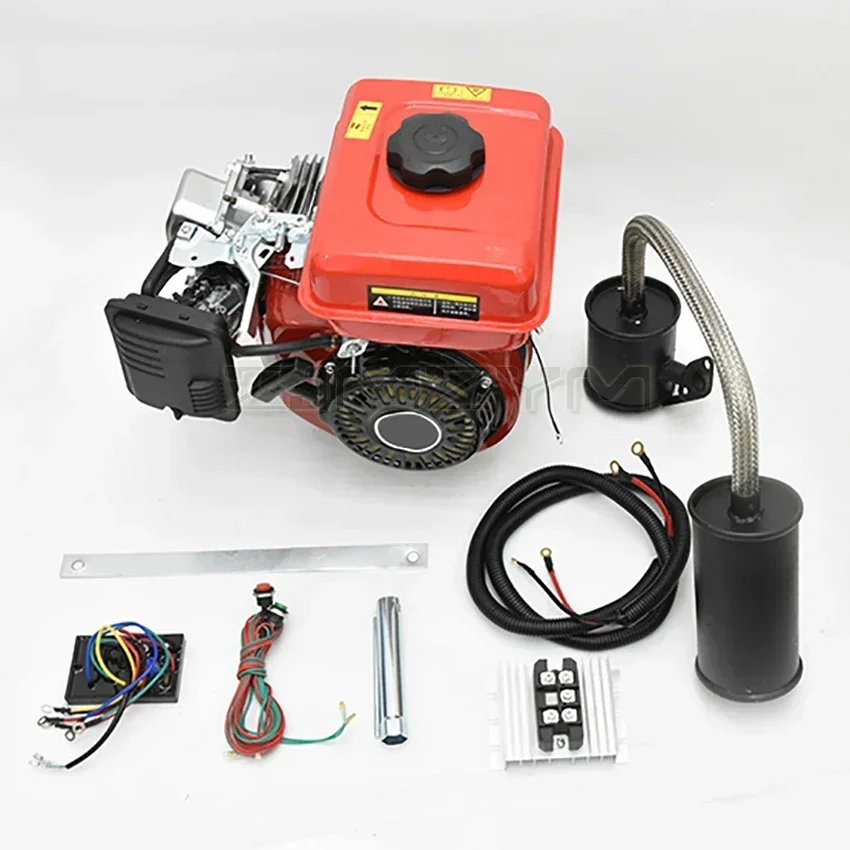 

3KW Double-silencer Gasoline Generator Range Extender Process Controller For 48V/60V/72V Electric Motor Vehicle