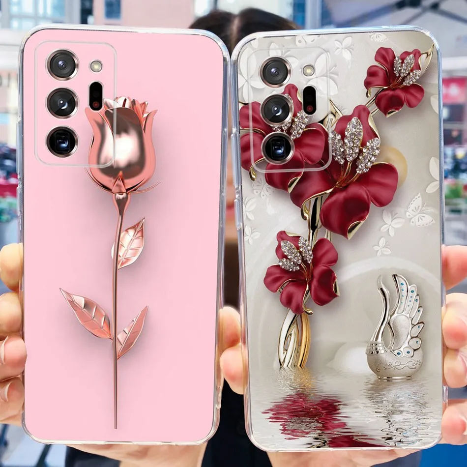 For Samsung Galaxy Note 20 Ultra 5G Phone Case Samsung Note20 20Ultra Elegant Printing Soft Silicone TPU Back Cover