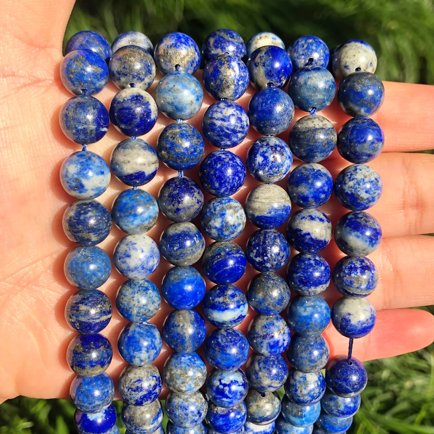 Natural Stone No Dyed Lapis Lazuli Beads 4 6 8 10mm Round Spacer Beads for Beadwork Jewelry Making Diy Bracelet Necklace 15 Inch