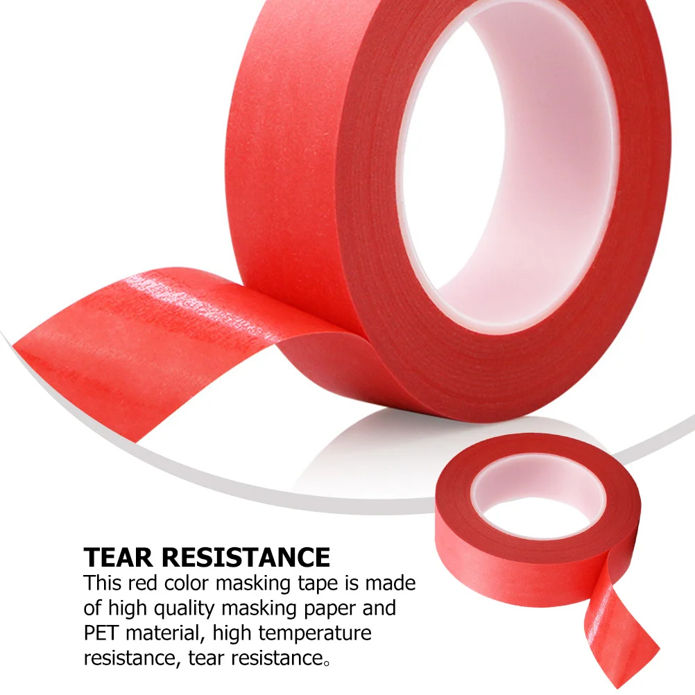 1 قطعة 33 متر الأحمر اخفاء مقاومة درجات الحرارة العالية لطلاء الحرف Diy بها بنفسك ورق فني الشريط الملونة الحرفية الشريط الرسامين أداة