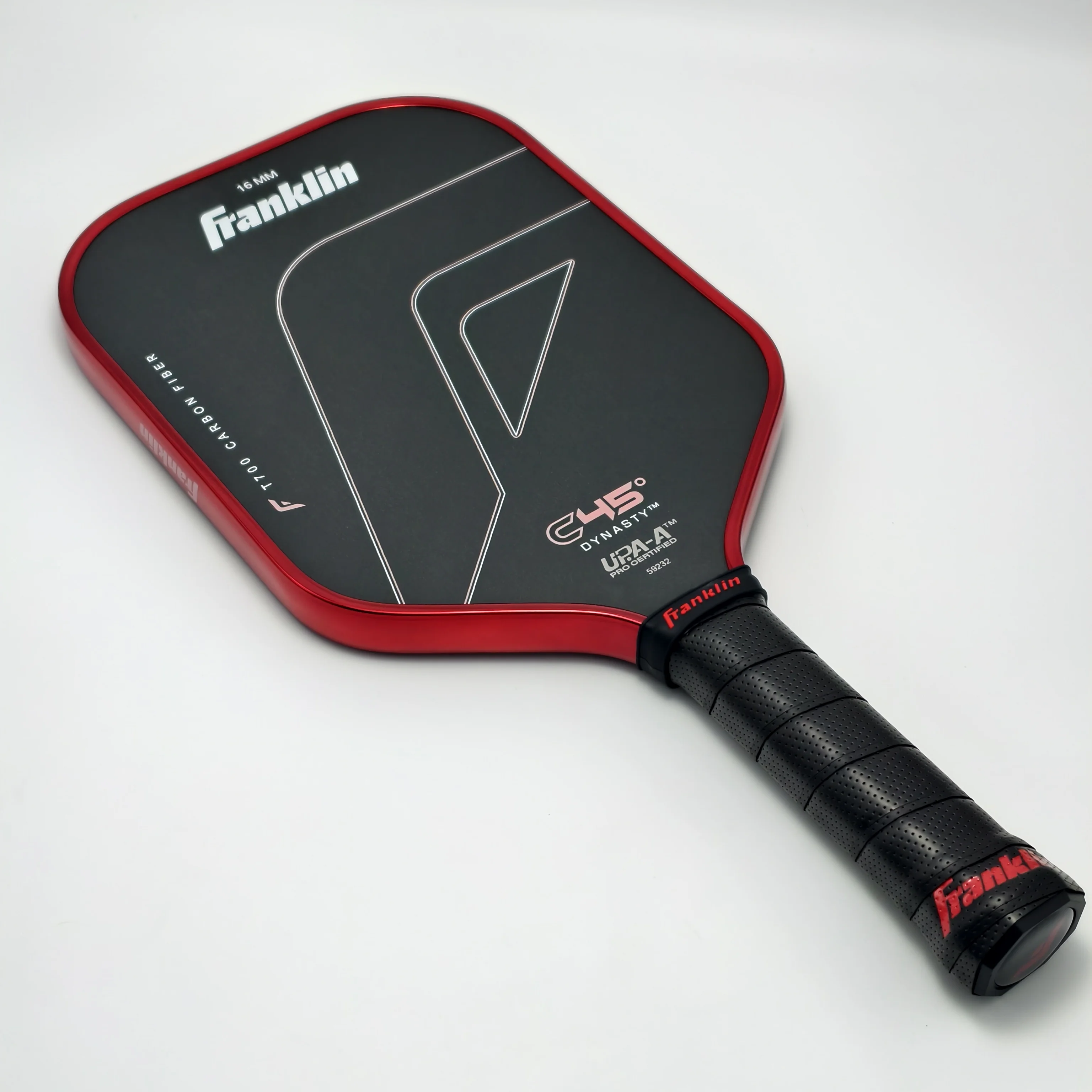 Franklin C45 Dynasty Pickleball Paddle 16mm T700 Raw Carbon Fiber UPA pro Certified Spin Control Racket for Pickleball
