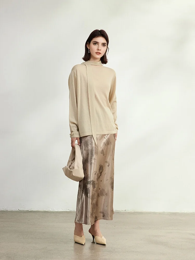 SuyaDream, Soft Pullovers for Woman, Wool Blend, O Neck Sweaters, 2025 Fall Winter Cozy Top