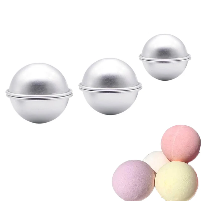 6 Teile/satz Halbkreis Kugel Bad Formen Aluminium Legierung Ball Kugel Kuchen Backform für DIY Machen Liefert Gebäck Form – Detail 3