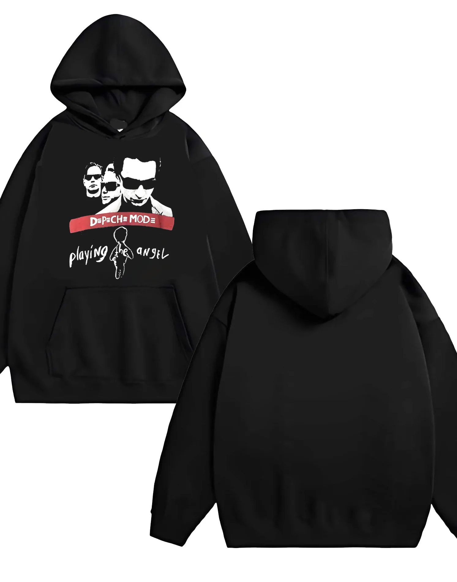 

The 2025 new men's and women's fashion loose 330G heavy duty hooded sweatshirt is printed with band members and letters