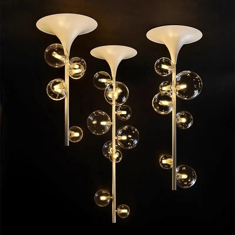 Nordic Design Glass Bubble Pendant Light Led for Dining Room Decor Bar Coffee Shop Restaurant Bar Creative Modern Ceiling Lamp