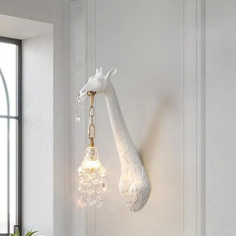 Modern LED Giraffe Wall Lamp Cartoon Children kid's lighting Nordic Restaurant Bedroom stairway Corridor dining room wall sconce