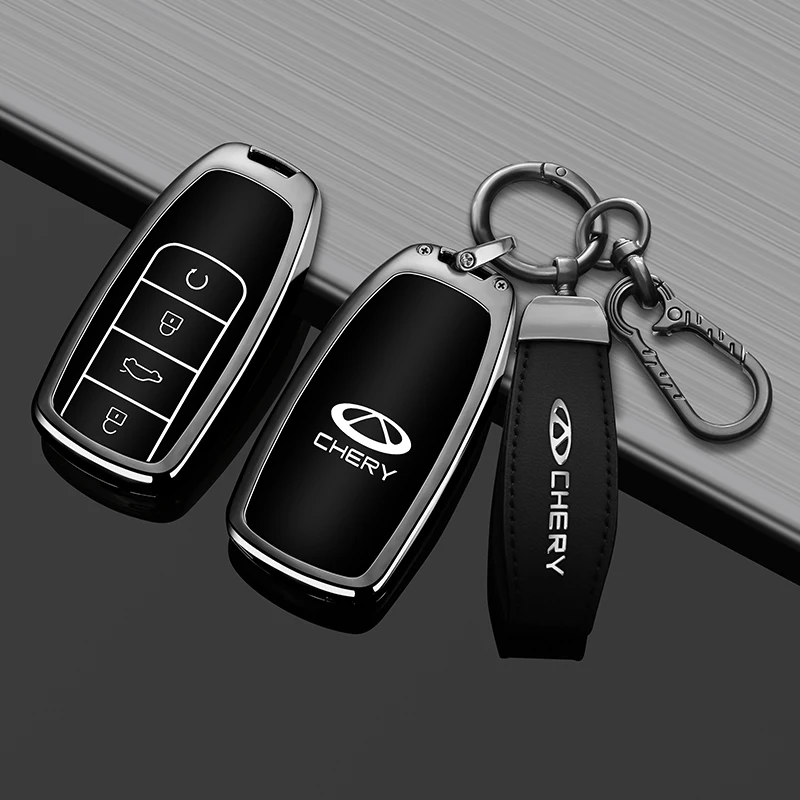 Zinc Alloy Car Key Fob Cover For Chery Tiggo 8 Plus 8L 8 Pro, Anti‑Scratch Shockproof Remote Key Protector Auto Accessories