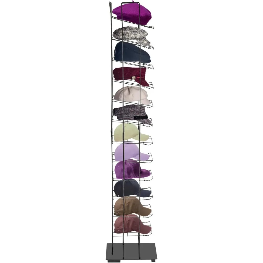 

Hats Display Rack, 12 Tiers Hat Rack Floor Standing Hat Organizer Rack Hat Stand Cap Rack Retail Hats Organizer Stand for Home