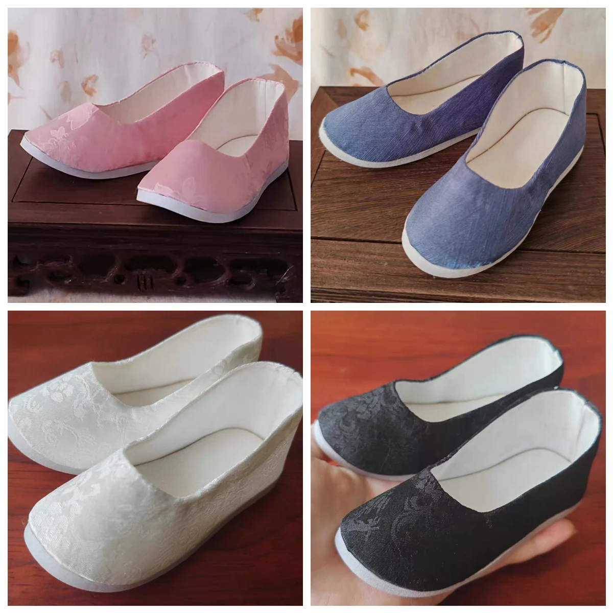 1/4 1/3 Scale BJD Cloth Shoes Ancient Costume Hanfu Embroidered Sheos For BJD/SD MSD SD13 Girl ID75 Uncle Doll Accessories A1086