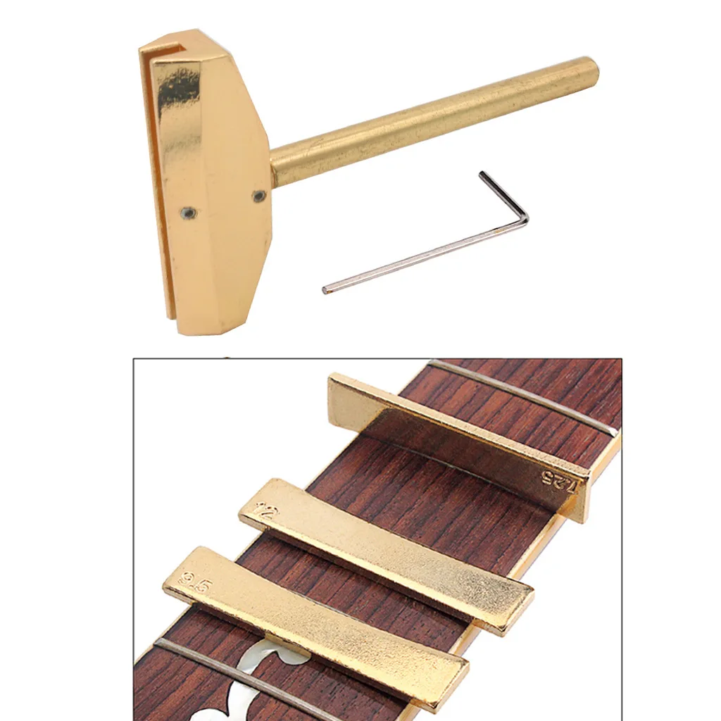 

4-piece Guitar Fingerboard Fret Mounting Clamp with 3 Fret Mounting Plates and An Adjustment Wrench