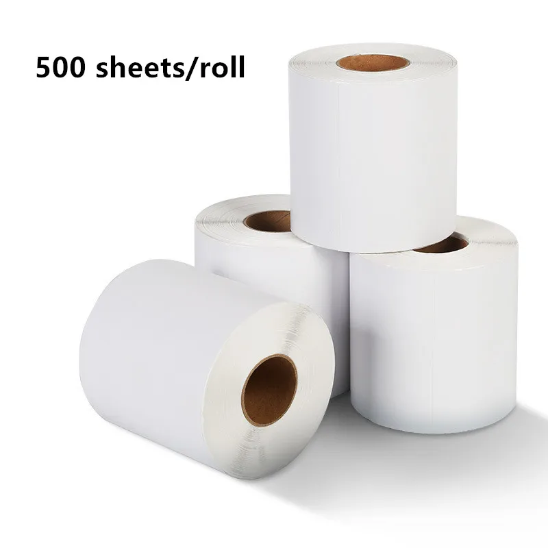 4x6 three proof thermal folding adhesive sticker shipping label 100x150mm express logistics waybill label paper 500 sheets
