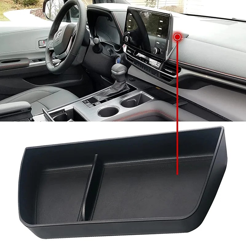 

Sienna Dashboard Storage Box For Toyota Sienna 2021 2022 2023 Center Console Hidden Tray Behind Screen Car Accessories Organizer