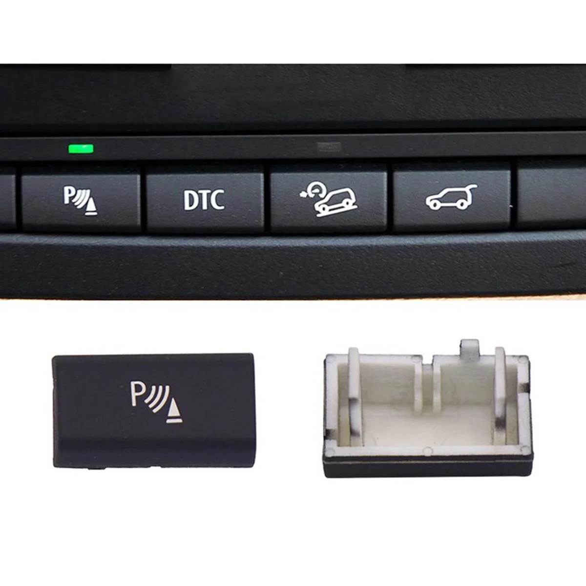 Parking Radar Sensor Switch DTC Button Cover Tailgate Switch Replace Cap for -BMW X5 E70 2006-2013 X6 E71