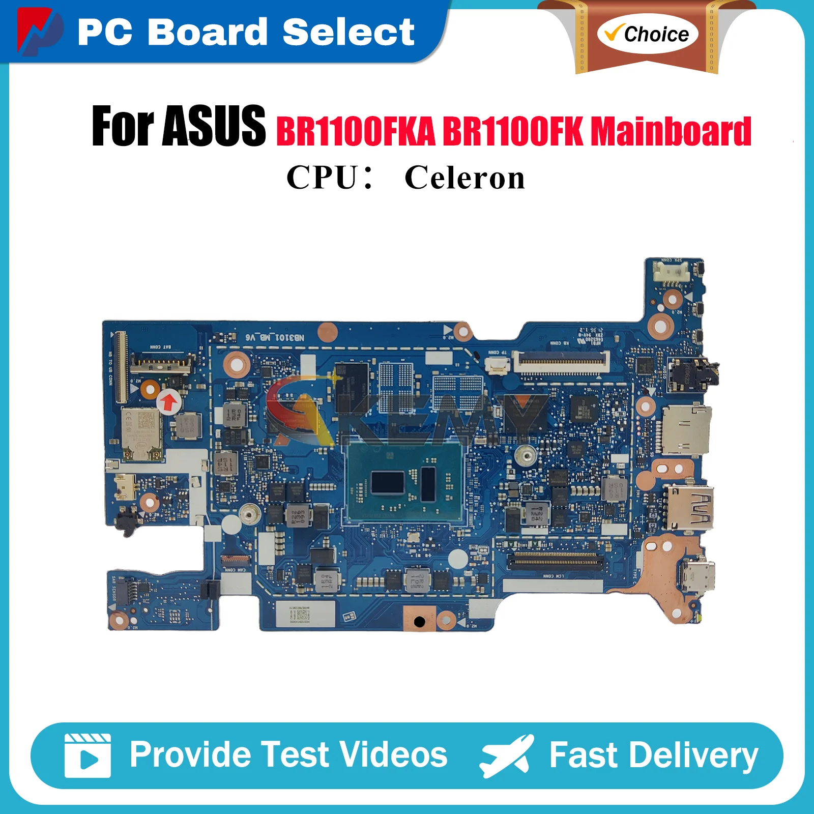 

Материнская плата для ноутбука BR1100FKA для ASUS ExpertBook BR1100F BR1100FKA, материнская плата для ноутбука с процессором Celeron, 100% тестирование, ОК, быстрая доставка