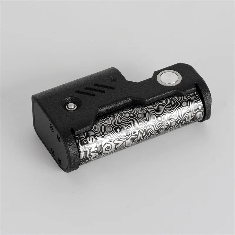 5 قطعة/الوحدة YFTK نمط 18650 بطارية ليثيوم عالمية غطاء محمي جلود أسود فضي الملمس PVS المواد نمط جميل #6