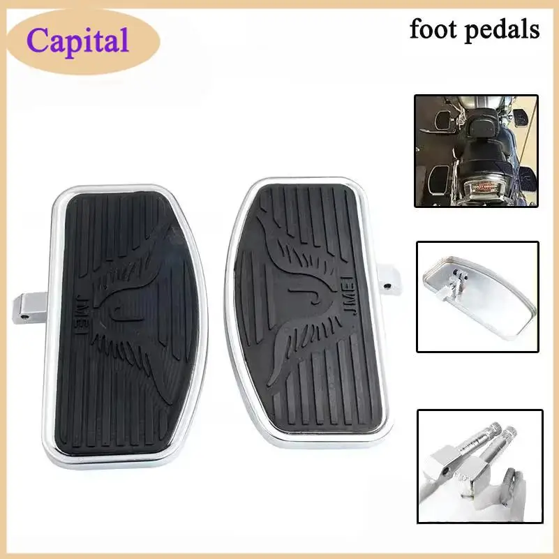

1 Pair Motorcycle Rear Passenger Floorboard Front Foot Rest Rider Pad Footboards for Citycoco