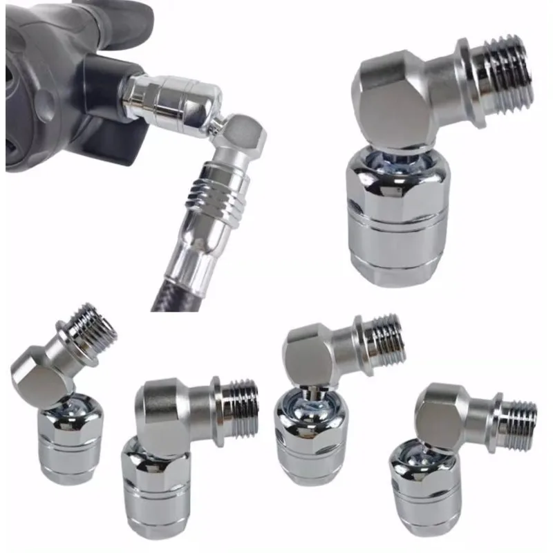 Diving space, regulator universal head adapter 90 degrees Vientiane corner stainless steel technical diving accessories