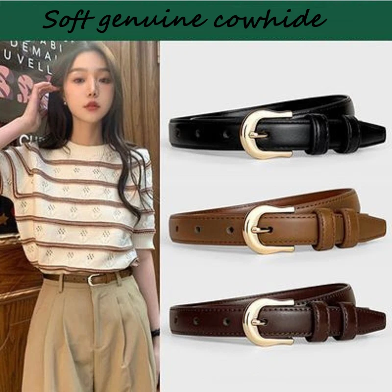 Belts for Women Luxury Designer Fashion Black Brown Belt Women's Trousers Belt for Jeans Lady Waist Belt Strap for Dresses CY10