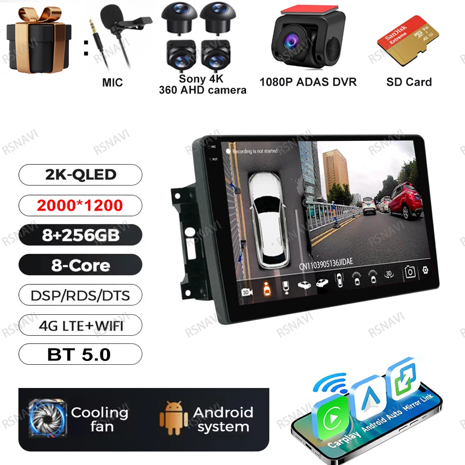 Android 15 Autoradio Voor Jeep Wrangler 3 JK 2007-2018 Head Unit Draadloze Carplay Auto GPS QLED DVD multimedia Navigatie BT