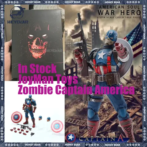 Original Joy Man Toys 1/12 Scale Captain American Soul War Hero Action Figure Collectible Jmtoys Jm003 Collection Toys Boy Gifts