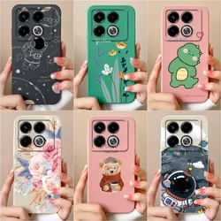 Cover For Infinix Note 40 Note40 Cases Bumper Popular Pilot Pattern Liquid Soft Silicone Anti Drop For Infinix Note 40 5G Coques