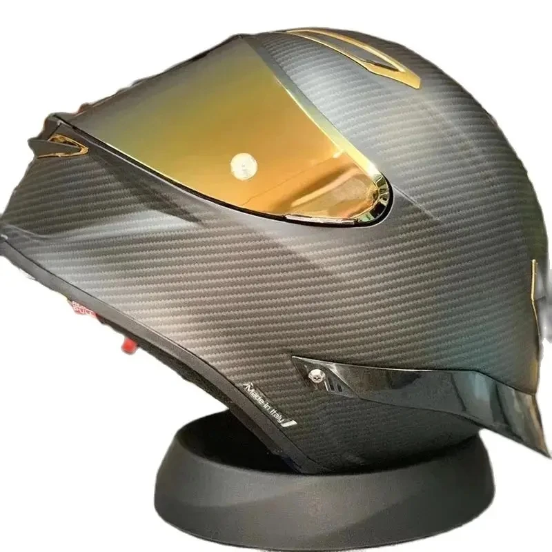 Black Gold Helmet Big Spoiler Men and Women Riding Full Face Motorcycle Helmet Capacete Casque Casco DOT Approved