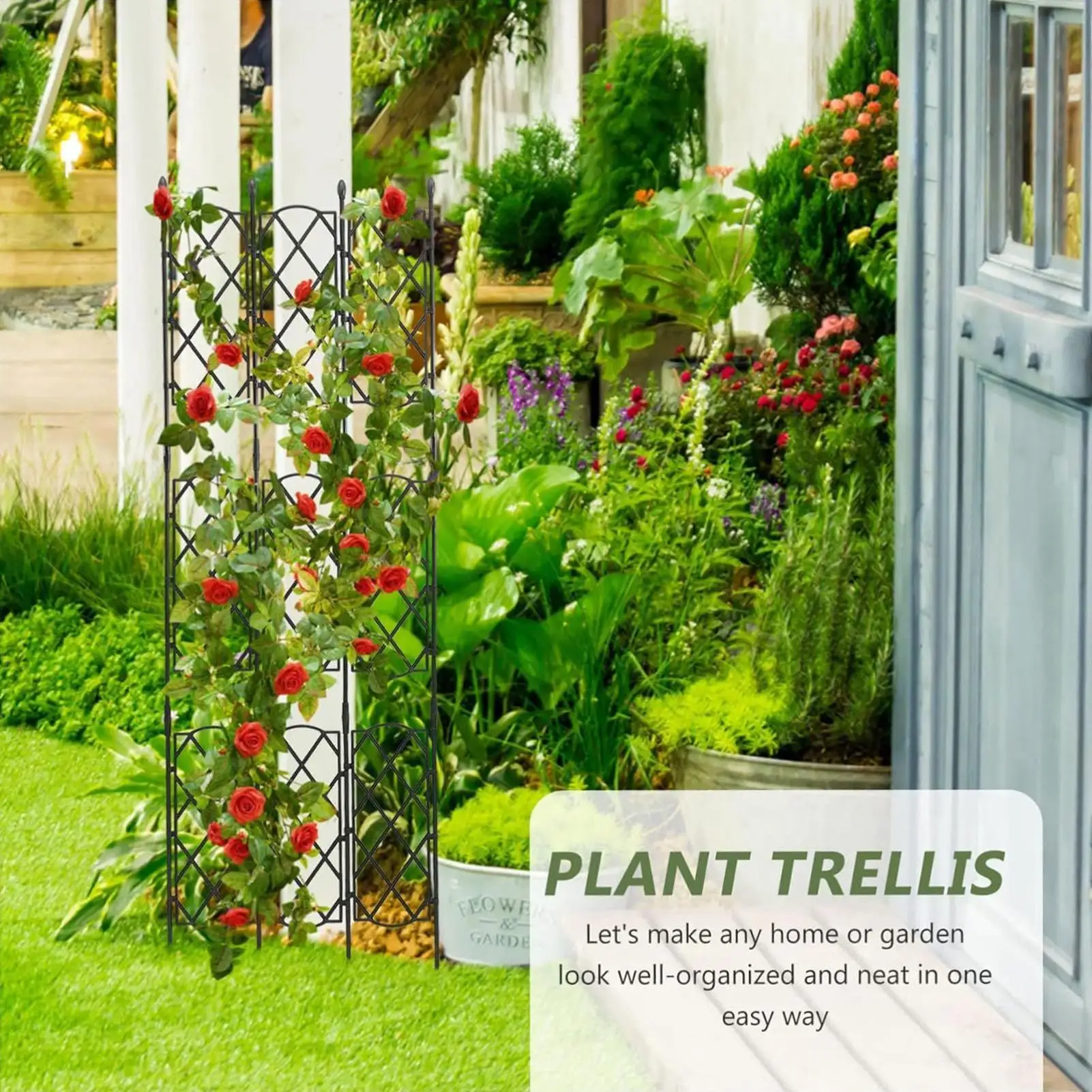 

Trellis For Potted Plants Climbing Vegetable Growing Obelisk Structures Potted Plant Support Trellis Indoor For Balcony Terrace