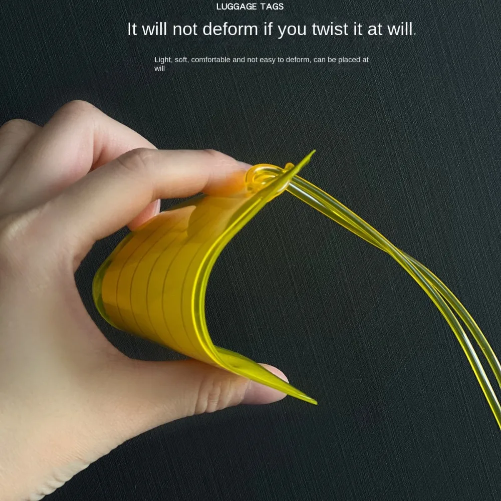 ポータブル蛍光荷物タグ PVC カラフルな情報カード アドレスラベル 搭乗券 荷物旅行タグ ホリデー